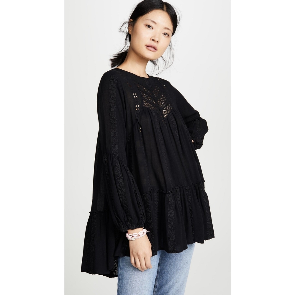 Adiva boho embroidered tunic top